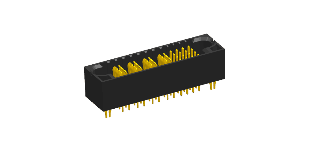 4P电力+20P信号 6.35mm 公端座 180度 插片式电源信号连接器